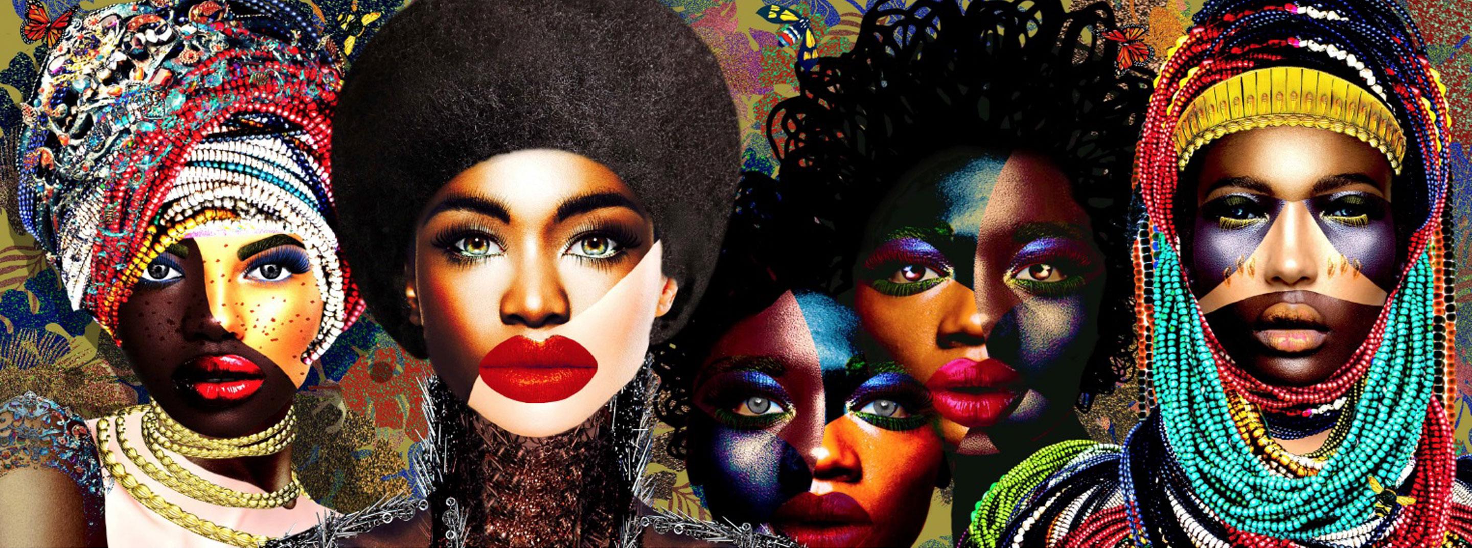 Multicoloured image of women