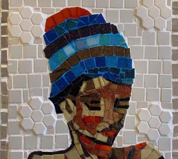Coloured mosaic woman