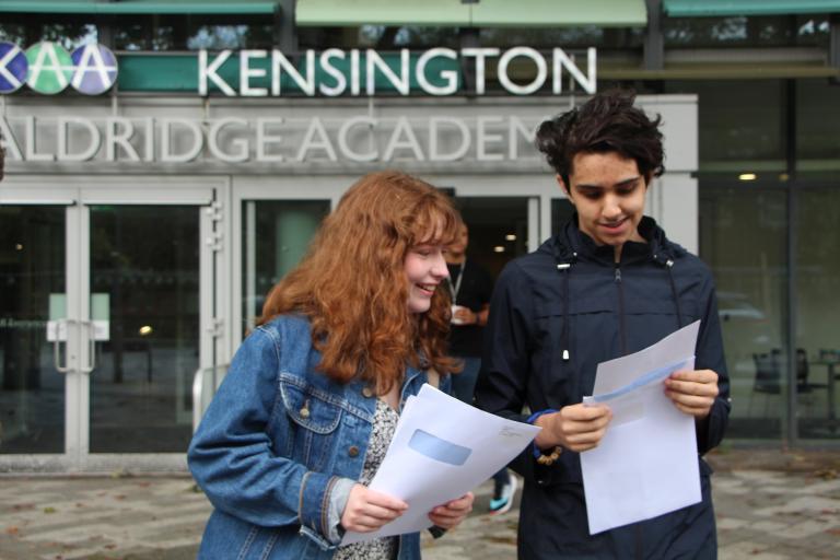 Kensington Aldridge Academy students celebrate their A Level results