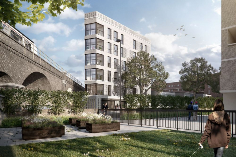 Rendering of planned Silchester arches development
