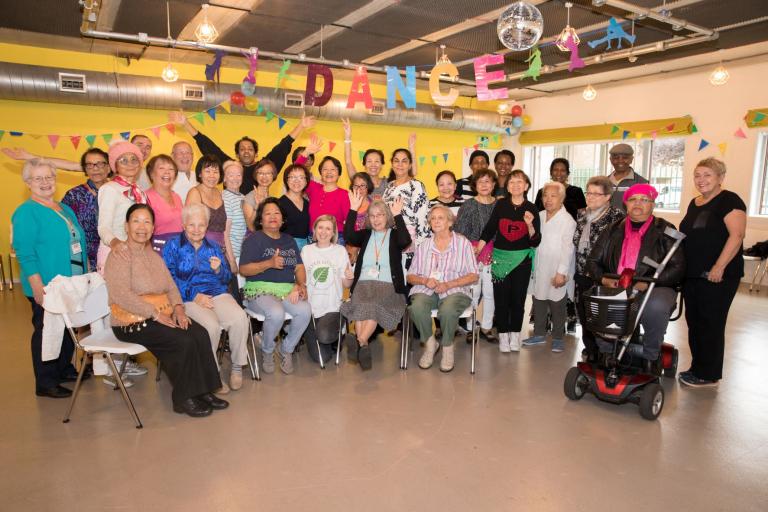 Participants at the 2019 Silver Sunday Dance-a-Thon organised by Open Age