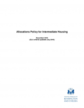 Allocations policy for intermediate housing December 2015