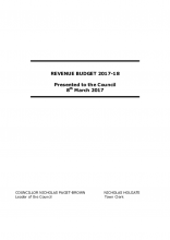 Revenue Budget 2017-18