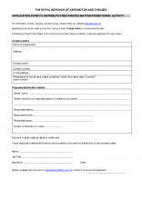 Promotional distribution application form (PDF)