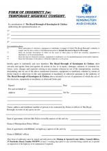 Temporary Highway Consent application form (PDF)