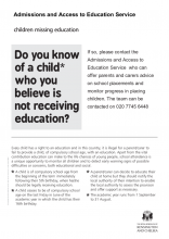 Children Missing Education poster