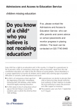 What to do if I suspect a child is not receiving an education
