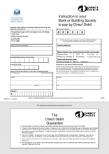 Housing management direct debit form