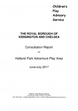 Holland Park Adventure Playground Consultation Report