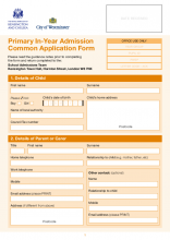 Primary In-Year Admission Form - Print Version