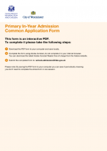 Primary In-Year Admission Form - Online Interactive Version