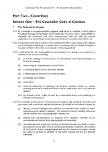Part 2 Section 1- The Councillor Code of Conduct