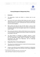 Housing Management Safeguarding Policy