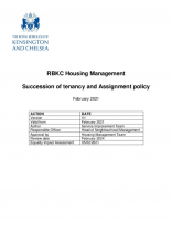 HM Succession of Tenancy and Assignment Policy