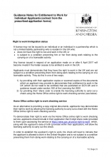 Guidance Notes for Entitlement to Work for Individual Applicants