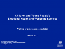 Grenfell Emotional Health and Wellbeing CYP 2021 - Consultation Report