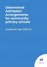 Determined Admission Arrangements for community primary schools