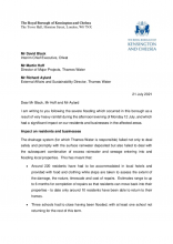 Letter from Cllr Elizabeth Campbell (RBKC) to Ofwat and Thames Water