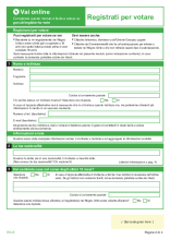 Italian - Voting registration form