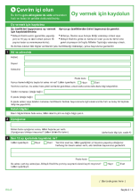 Turkish - Voting registration form