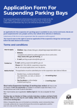 Application form for suspending parking bays - April 2024