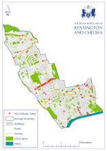 Map to show locations of all NO2 tubes