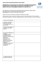 Discretionary rate relief application form