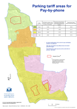 Parking tariff areas map, September 2024