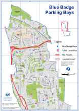 Blue badge parking bays, September 2024