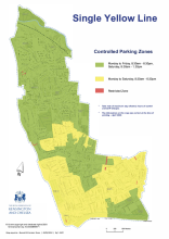 Controlled parking hours map, September 2024