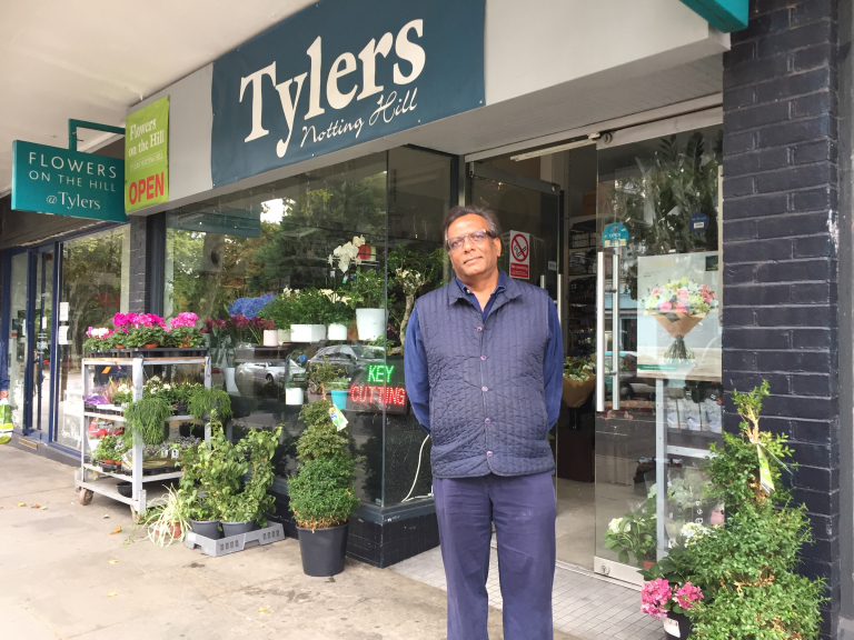 Haresh Patel, owner of home and garden specialist Tylers Notting Hill