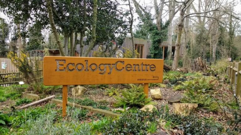 Sign saying 'Ecology Centre'